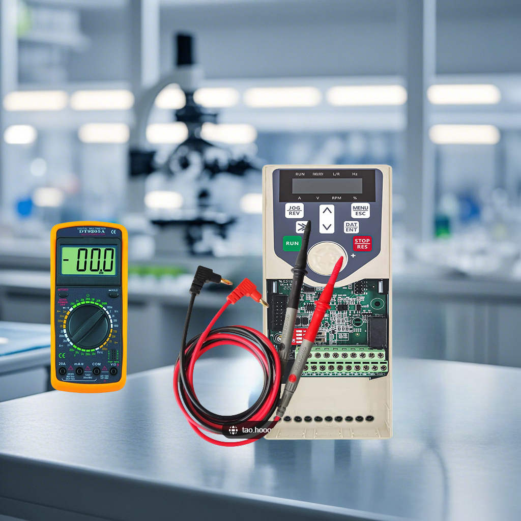 "Pictures showing the overvoltage situation of the inverter, showing the appearance of the equipment, the associated circuitry and possible voltage indications to help understand the overvoltage phenomenon."