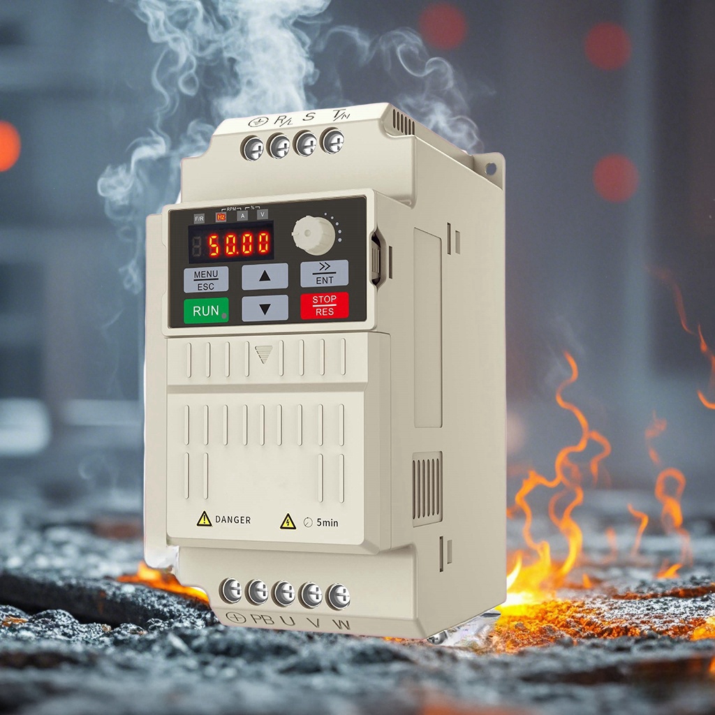 Schematic diagram of internal components heating up when the inverter overheats